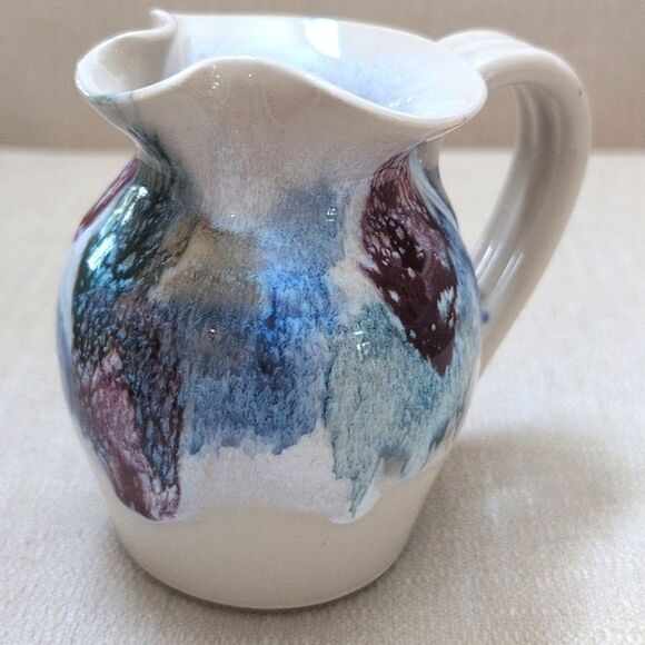 D K Clay North Carolina Stoneware Handmade Small Pitcher/Creamer Artist Signed - Picture 10 of 10